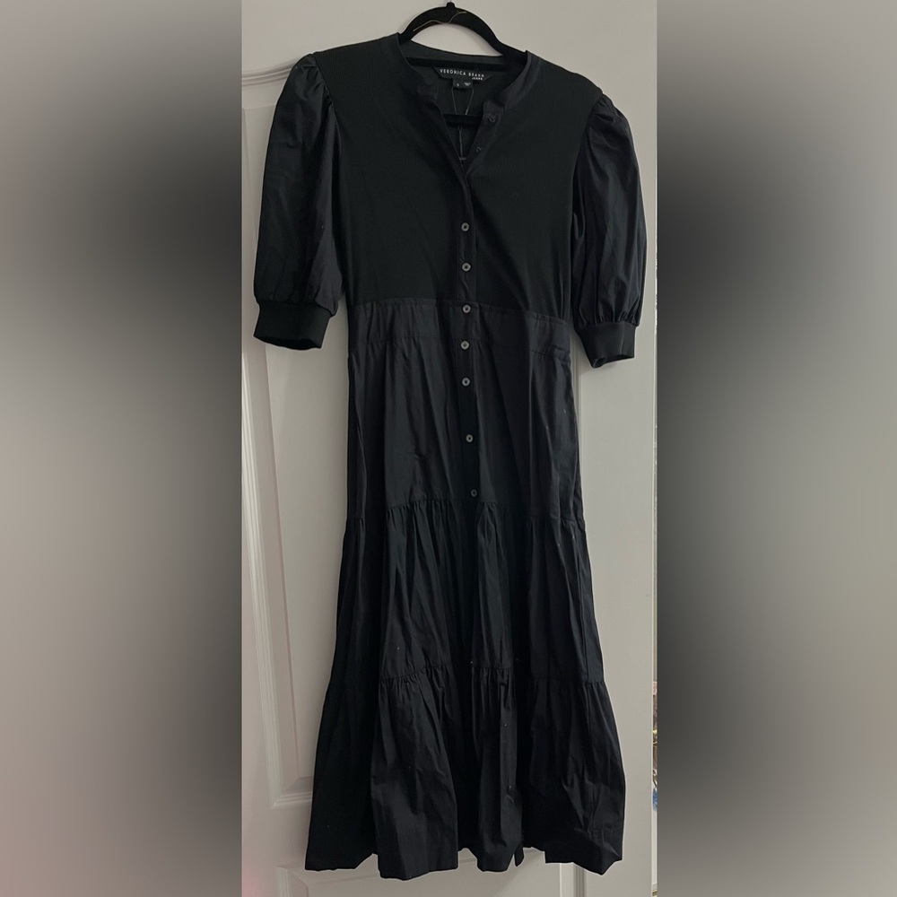 Veronica Beard Davenport Tiered Midi Dress Stretch Cotton- brand new with tags